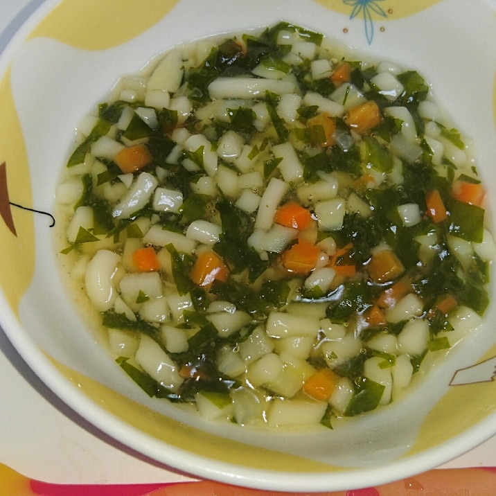 離乳食後期☆野菜入りわかめうどん